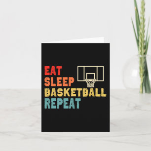 Carte Mangez le basketball de sommeil Répétez les vêteme