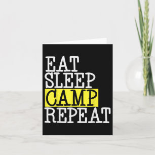 Carte Mangez Le Camp De Sommeil Répéter - Camping Camper