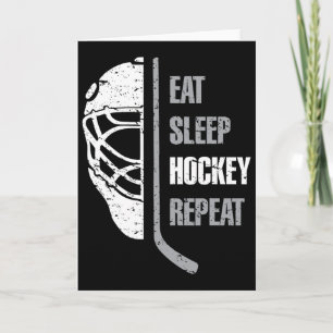 Carte Mangez Le Hockey Du Sommeil Répéter Noël Pour Ado 