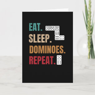 Carte Mangez les dominos du sommeil Répéter Jouer Domi