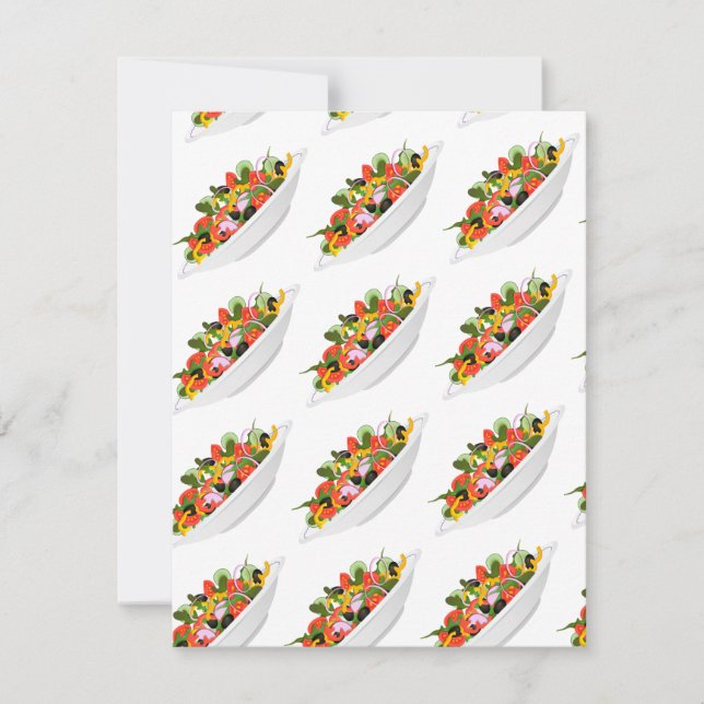 Carte Mangez plus de plantes frais motivation salade let (Devant)