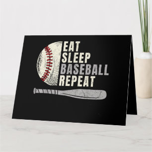 Carte Mangez Sleep Baseball Répéter Funny Baseball Playe