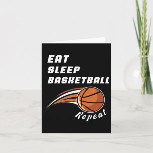 Carte Mangez Sleep Basketball Répéter Funny