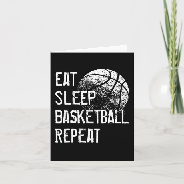 Carte Mangez Sleep Basketball Répétition pour Hommes Fem (Devant)