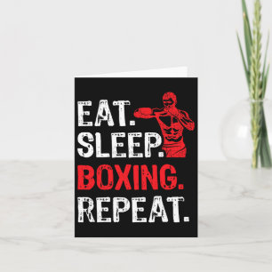 Carte Mangez Sleep Boxing Répétez Boxer Joueur Drôle