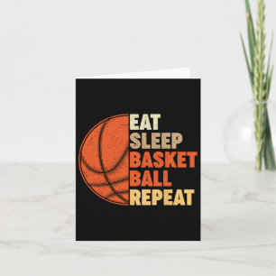 Carte Mangez Sleep Bysketbyll Répéter Pour Le Joueur Vin