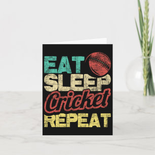 Carte Mangez Sleep Cricket Repeat - Cricketer Tsman Tsma