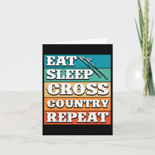 Carte Mangez Sleep Cross Country Repeat Skier Sports d'h