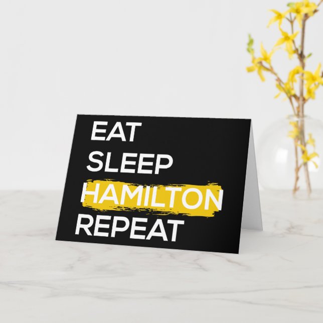 Carte Mangez Sleep Hamilton Répéter II (Fleur jaune)