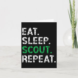 Carte Mangez Sleep Scout Répéter Drôle Scout Pour Femmes