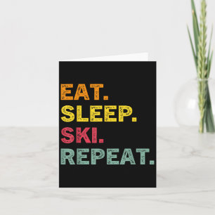 Carte Mangez Sleep Ski Répéter Ski Hiver Vacances Ski Re