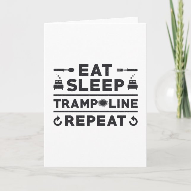 Carte Mangez Trampoline de sommeil Répéter Trampoline Gy (Devant)