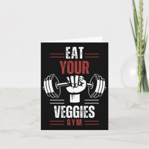 Carte Mangez vos Légumes Vegan Fitness Gym Workout Food 