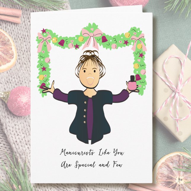 Carte Manicurist Cartoon Funny Thank You from Customer (Créateur téléchargé)