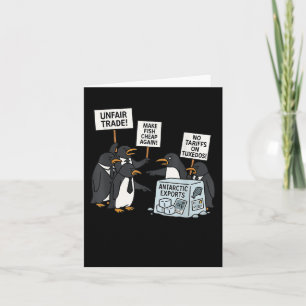 Carte Manifestation de pingouins contre les tarifs douan