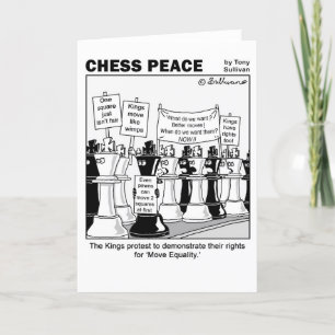 Carte Manifestation des rois Chess Peace dessin animé