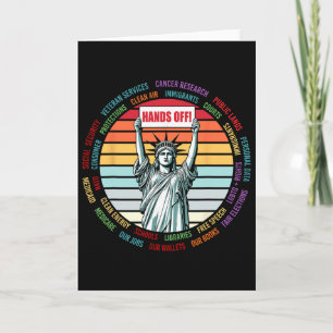 Carte Manifestation vintage mains loin anti Trump