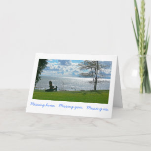 Carte "Manquant à la maison. Vous manquer. Nous