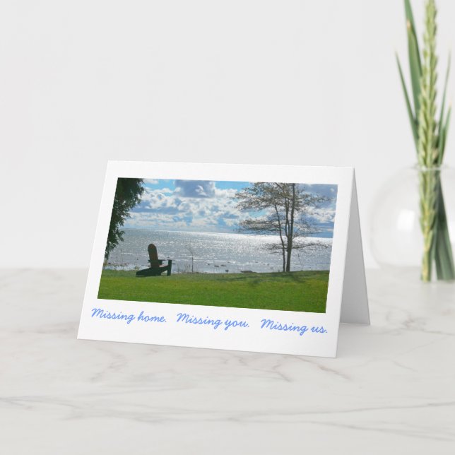 Carte "Manquant à la maison. Vous manquer. Nous (Devant)