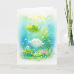 Carte Manta Ray Repose sous un tapis de Lily