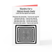 Carte mantra de régime alimentaire d'été