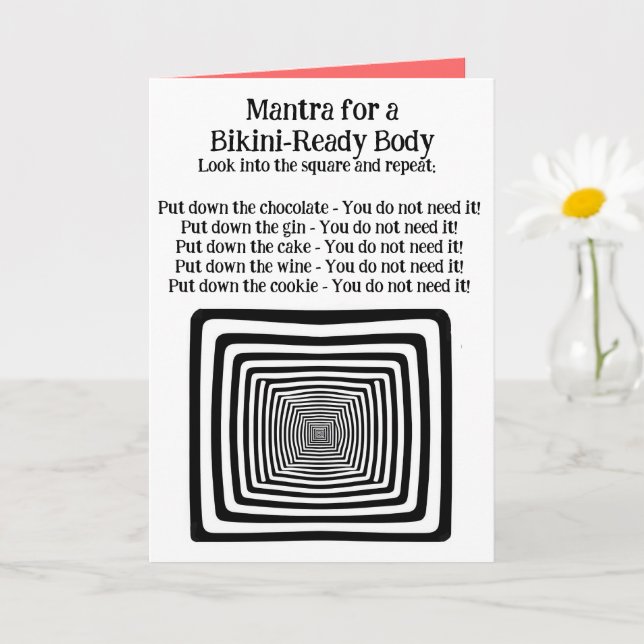 Carte mantra de régime alimentaire d'été (Petite plante)