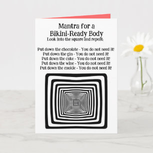 Carte mantra de régime alimentaire d'été