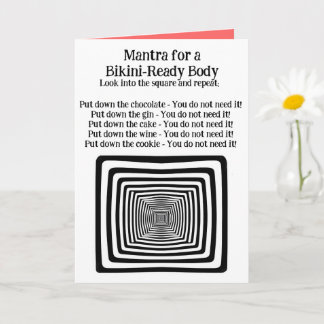 Carte mantra de régime alimentaire d'été