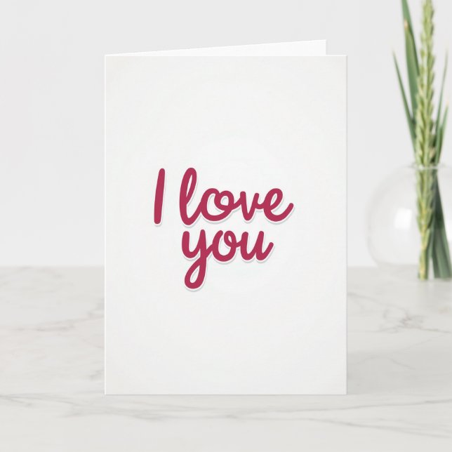Carte manuscrite Je t'aime (Devant)