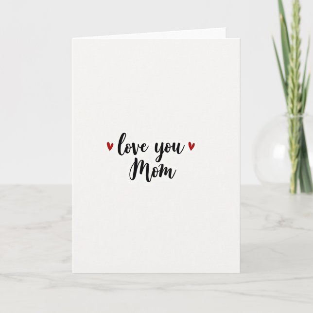 Carte manuscrite « Je t'aime maman » (Devant)