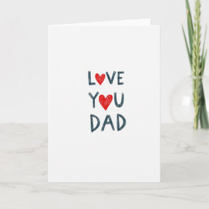 Carte manuscrite "Je t'aime Papa"