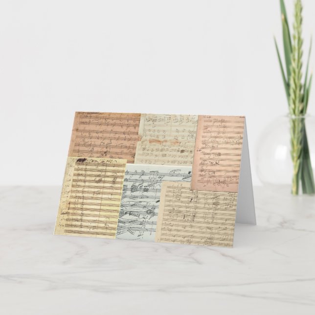 Carte Manuscrits de musique Beethoven (Devant)