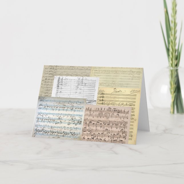 Carte Manuscrits musicaux Brahms (Devant)