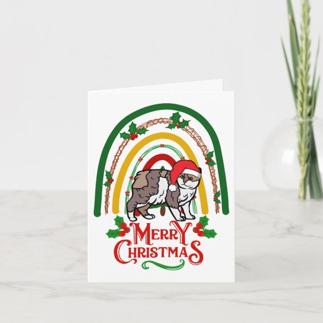 Carte Manx Chat Joyeux Noël (Devant)