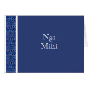 CARTE MAORIE : Carte bleue de Nga Mihi