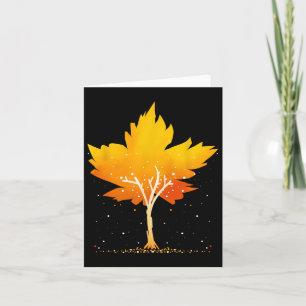 Carte Maple Leaf Arbre d'automne Orange Fall Leaves