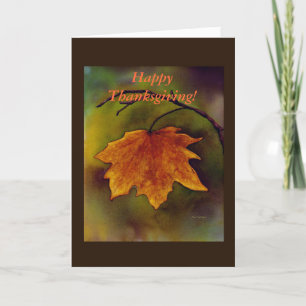 Carte Maple Leaf de Thanksgiving