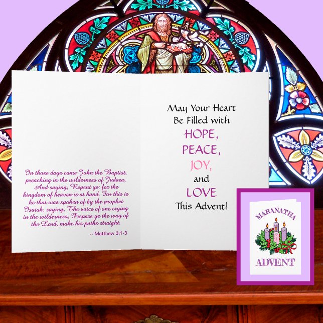 Carte Maranatha Advent Wreath Greeting Générique (Créateur téléchargé)