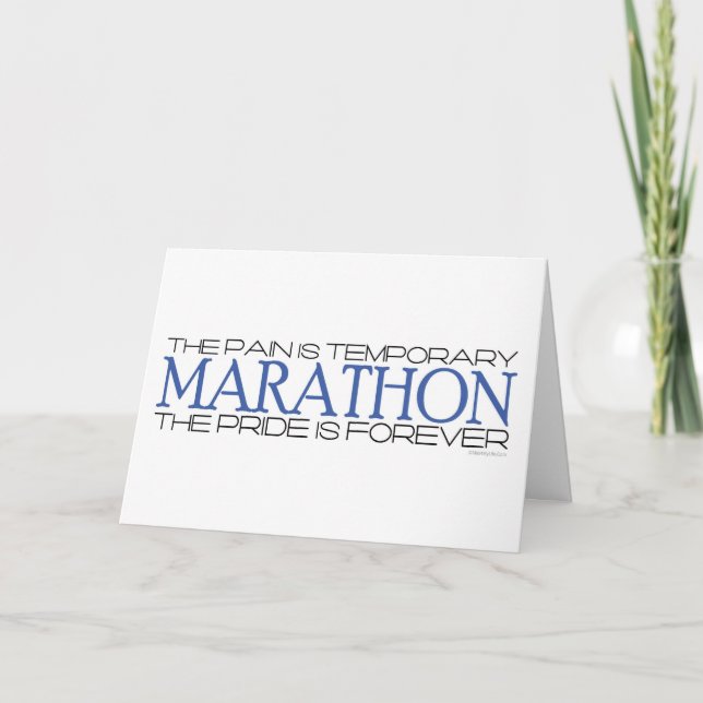Carte Marathon - La fierté est éternelle - Citation (Devant)
