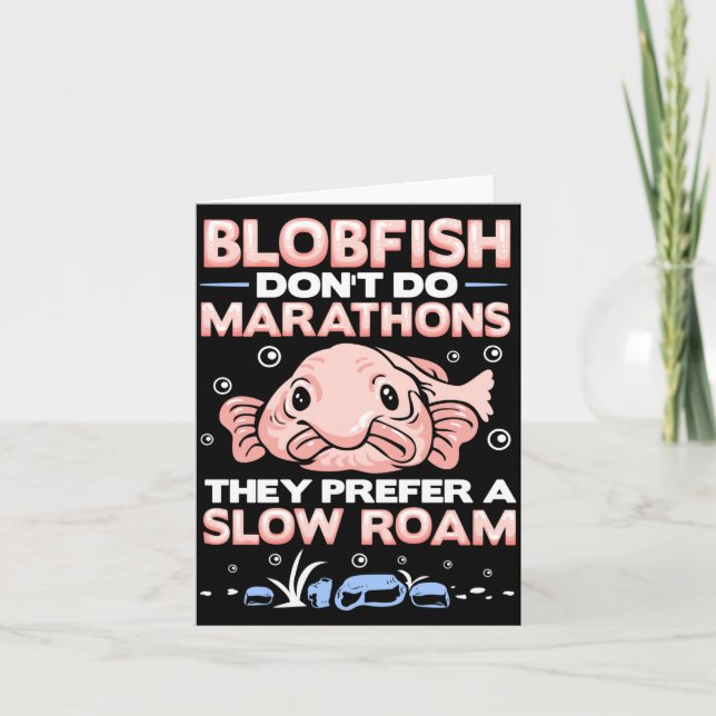 Carte Marathons de blobfish masculins blobfish poisson d (Devant)