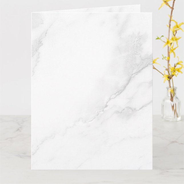 Carte Marbre Blanc  (Fleur jaune)