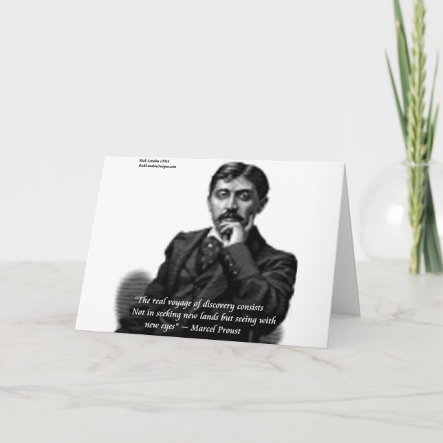Carte Marcel Proust & Célèbre Citation (Devant)