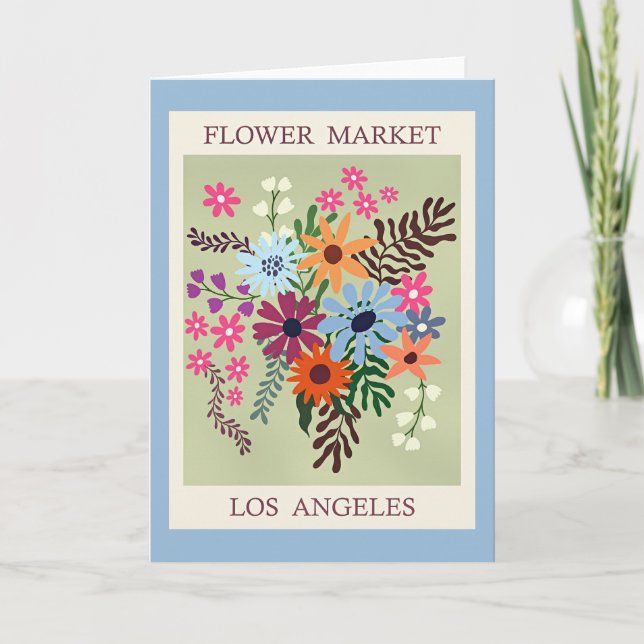 Carte Marché aux Fleurs, Los Angeles, (Devant)