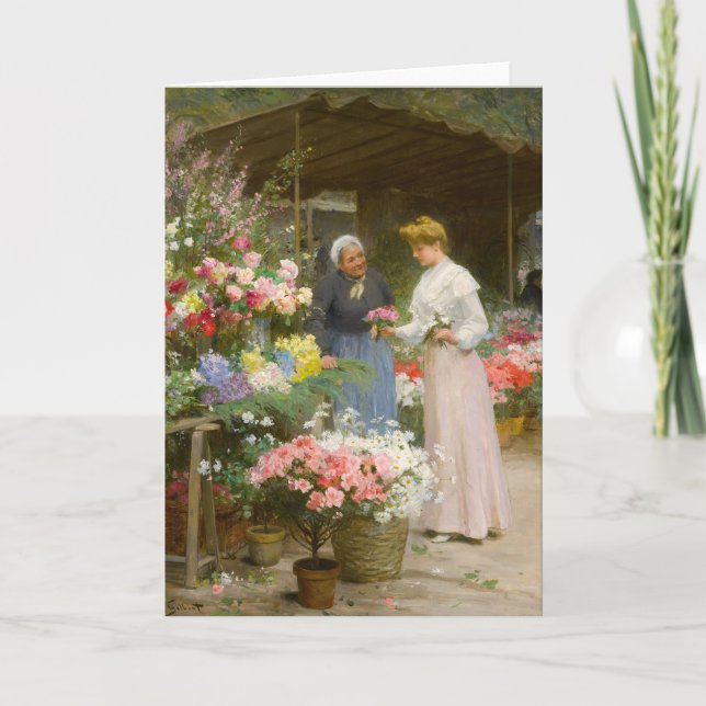Carte Marché aux fleurs | Victor Gabriel Gilbert (Devant)
