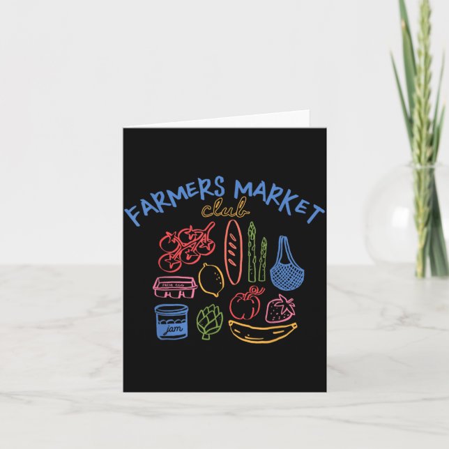 Carte Marché De Producteurs Fruits Légumes Esthétique Fo (Devant)