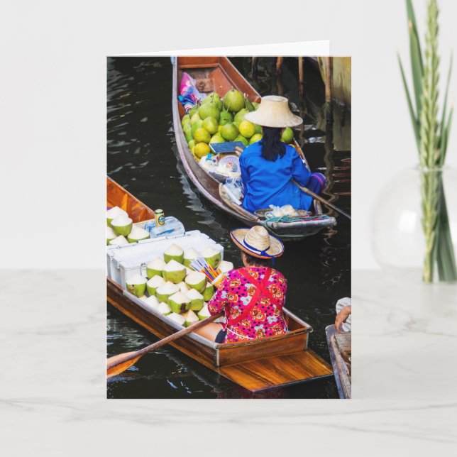 Carte Marché flottant à Bangkok (Devant)