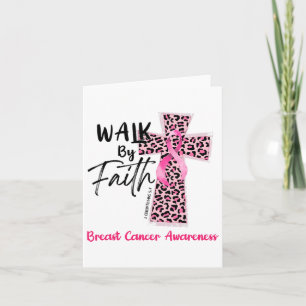 Carte Marche Par Foi Conscience du cancer du sein Christ