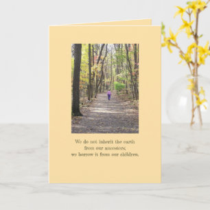 CARTE MARCHER DANS LES BOIS / NATURE/CITATION/INTÉRIEUR