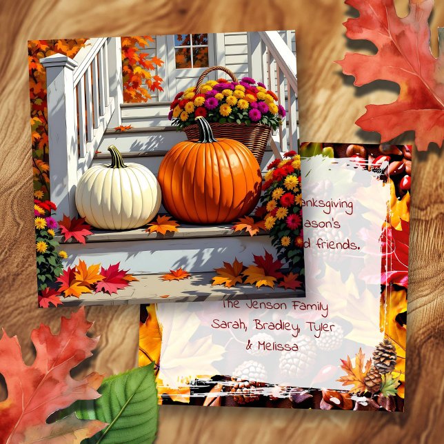 Carte Marches d'avant de l'automne | Bon thanksgiving (Créateur téléchargé)
