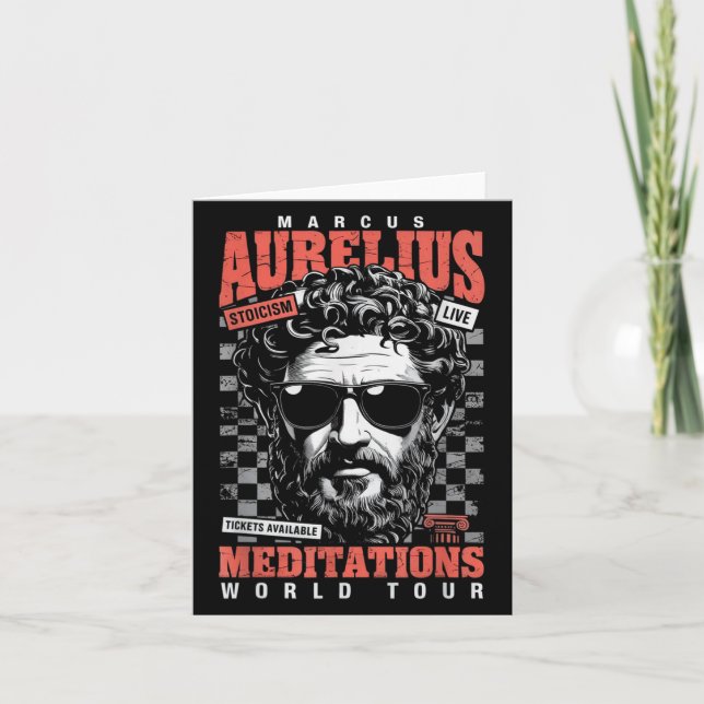 Carte Marcus Aurelius Stoïque Philosophe Citation Motiva (Devant)
